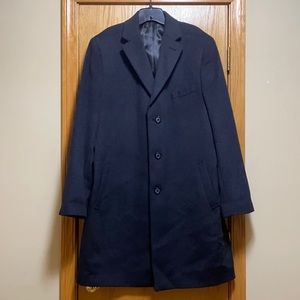 Stafford Men’s Charcoal Gray Topcoat